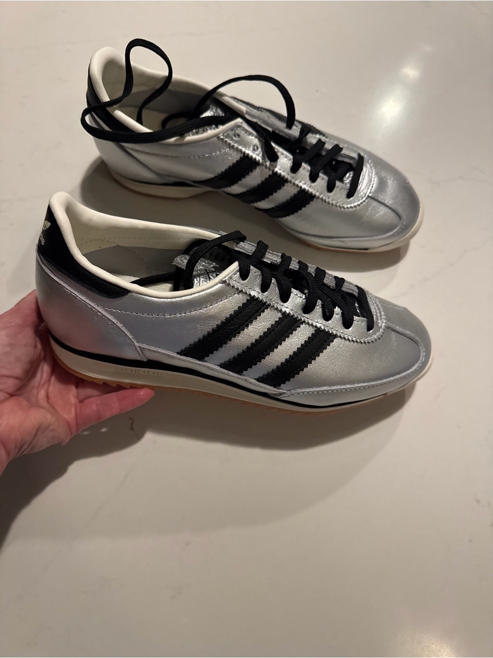 adidas Women’s Samba Retro Sneakers - Silver/Black